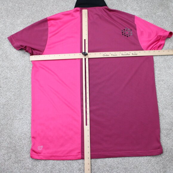 Puma Polo Shirt Mens XL Pink 2 tone Golf New Wave Short Sleeve Pullover - Picture 10 of 13